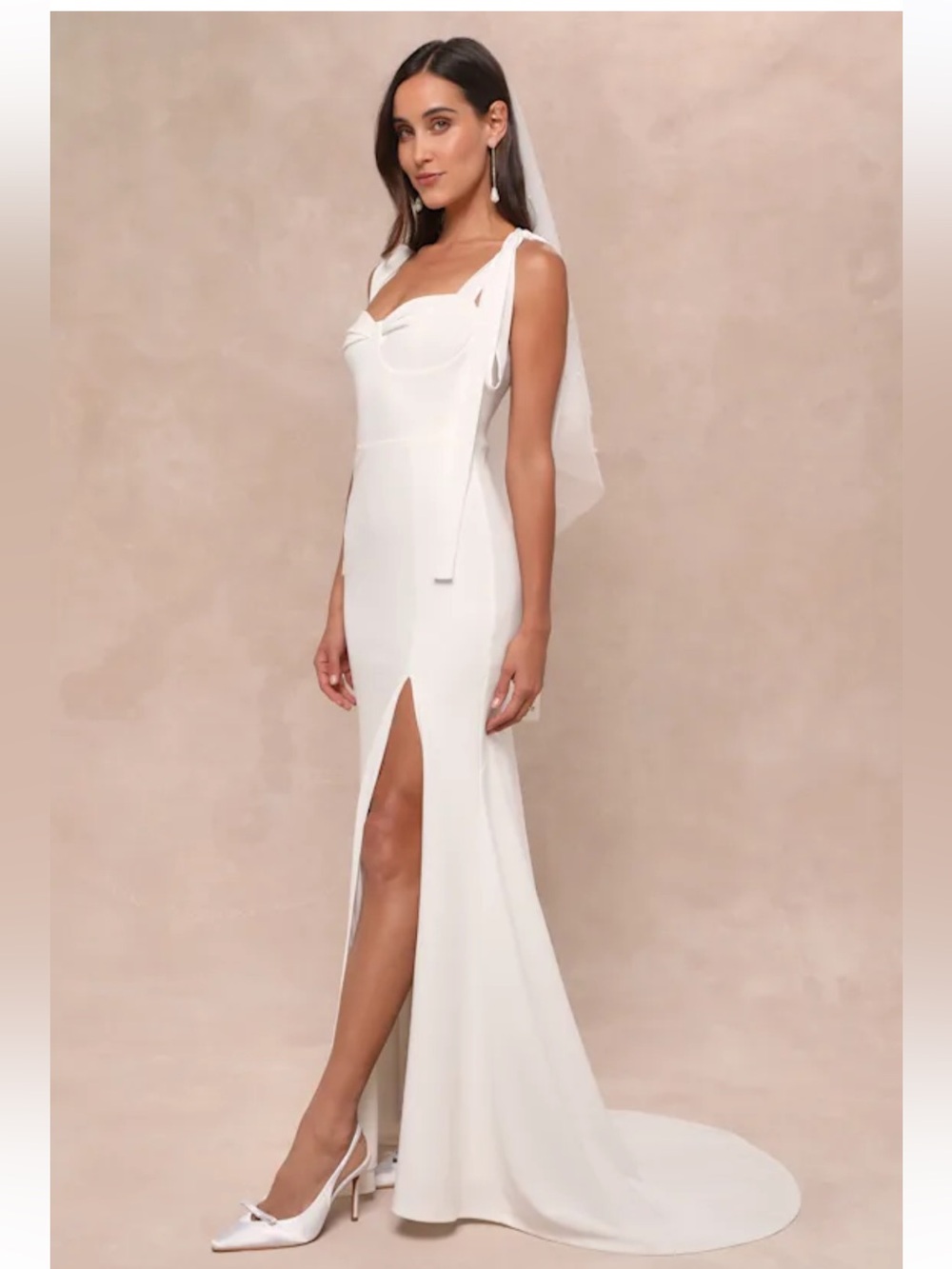 Lulus Splendid Love White Bustier Tie-Strap Mermaid Maxi Dress - Picture 4 of 11